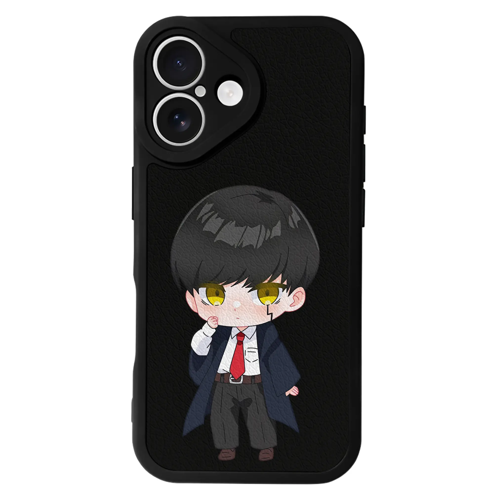 マッシュル グッズ,マッシュ・バーネデッド - IPhone 16シリーズ対応 ・ シリコンスマホケース ・ レザー調 ・ 高精度フィット ・ 耐衝撃 ・ ワイヤレス充電対応 ・ 精密カット